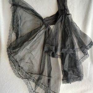 Black Lace Gothic Sleeves Gauntlets One Size